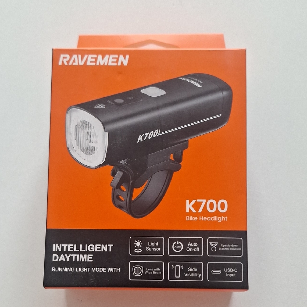 K700 Black Bike Headlight